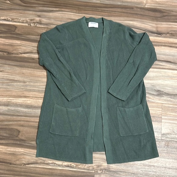Old Navy Green Open-Front Cardigan Sweater with pockets size medium NWOT - Picture 1 of 4